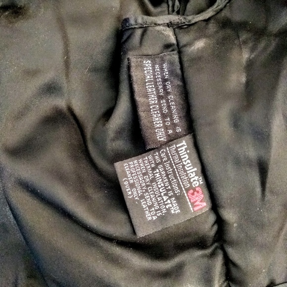Stylish vintage black leather Thinsulate jacket! - Picture 7 of 8